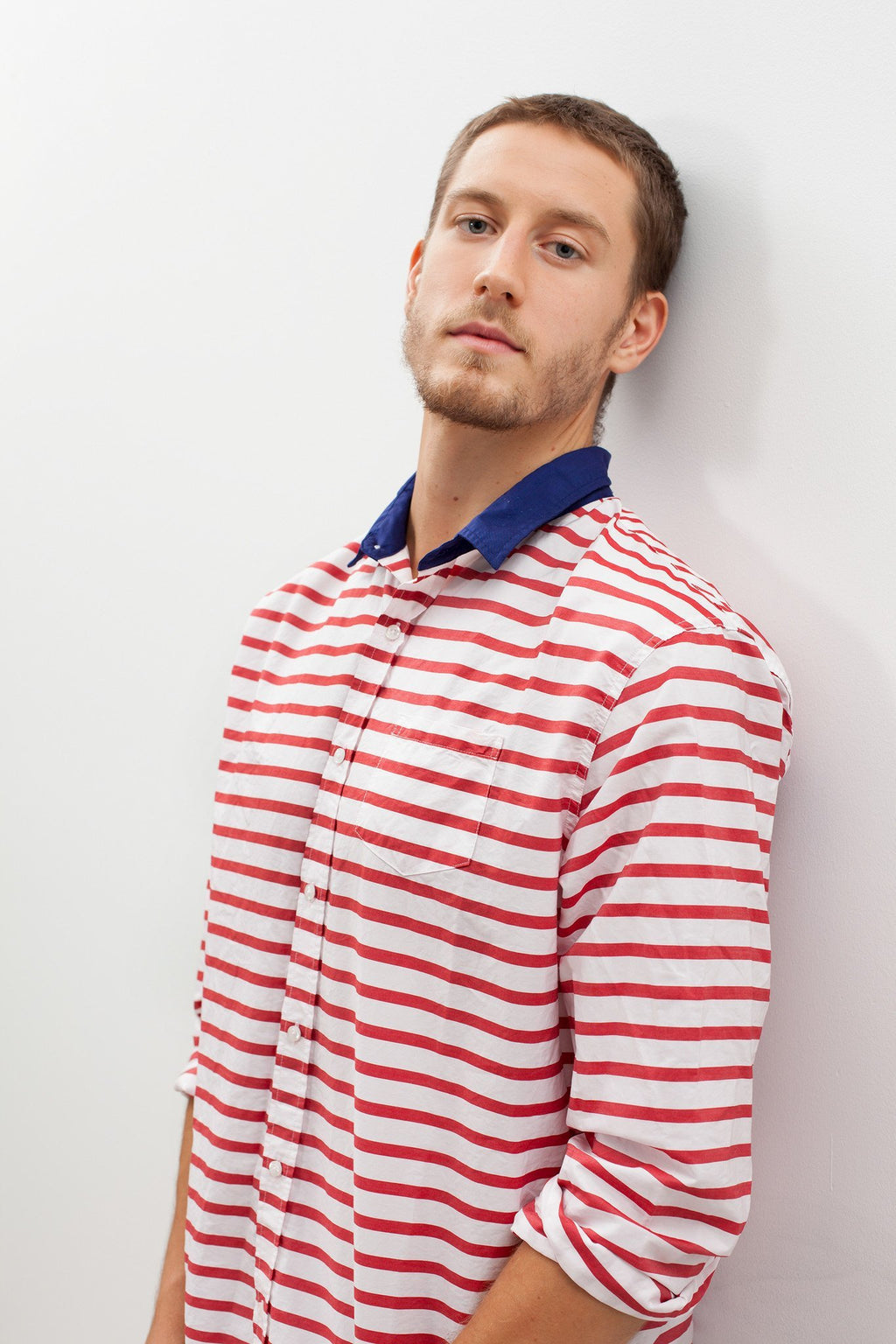 Luke Shirt in Red Stripe - DrakeJack