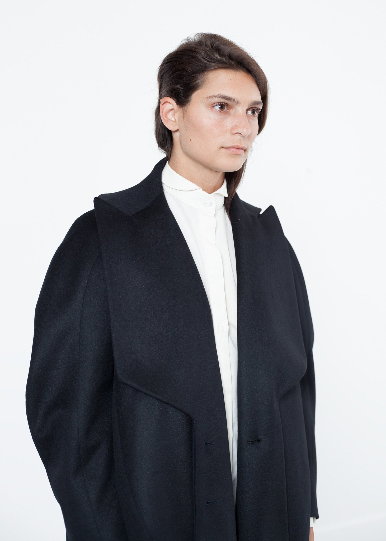 Shahmeena Cocoon Coat in Black - DrakeJack