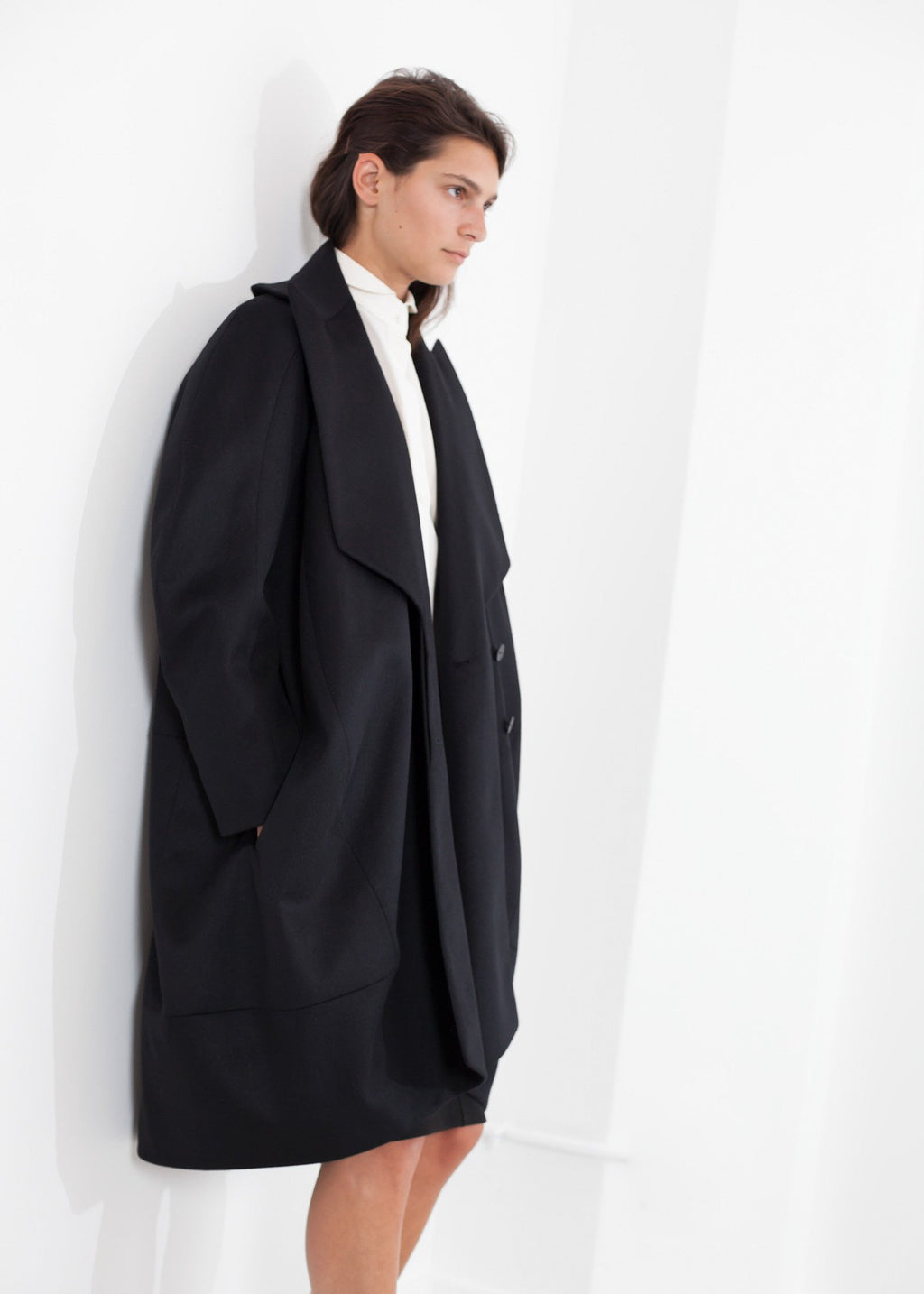 Shahmeena Cocoon Coat in Black - DrakeJack