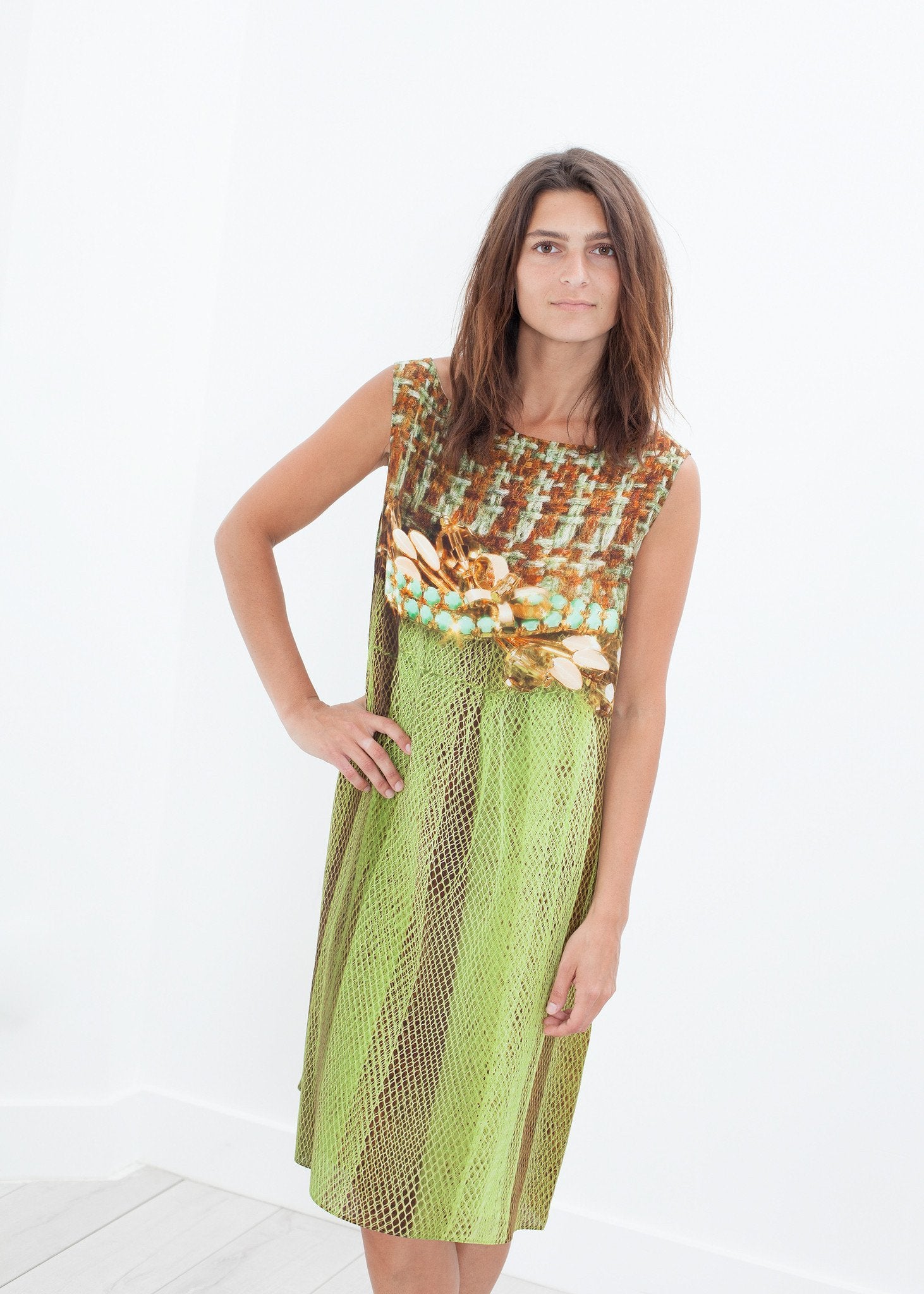 Silk Shift in Tweed and Net - DrakeJack