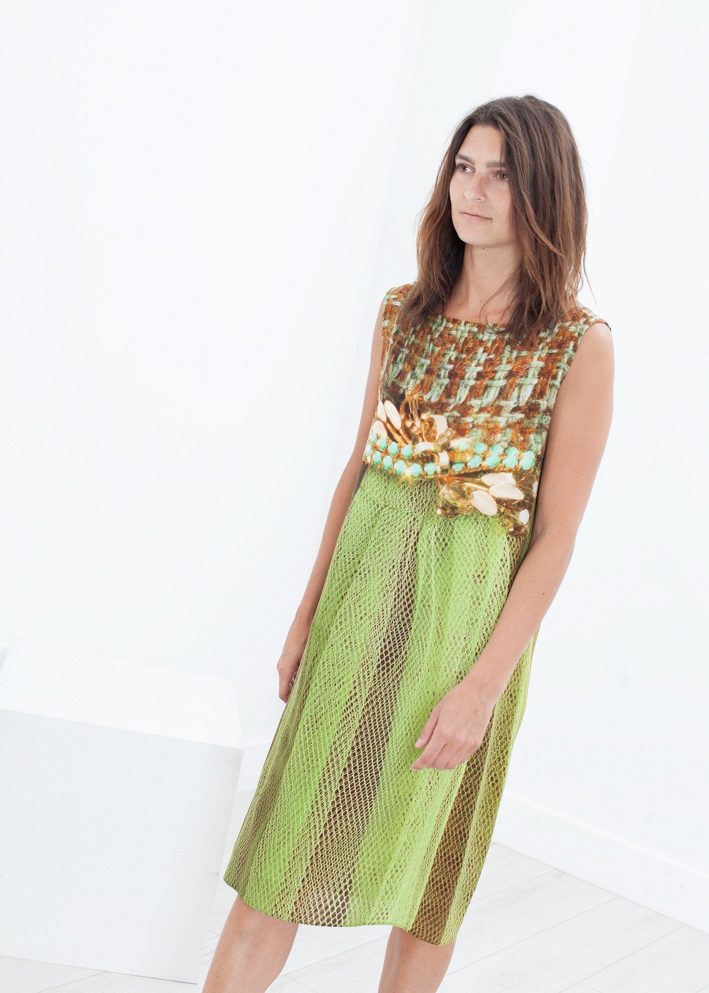 Silk Shift in Tweed and Net - DrakeJack