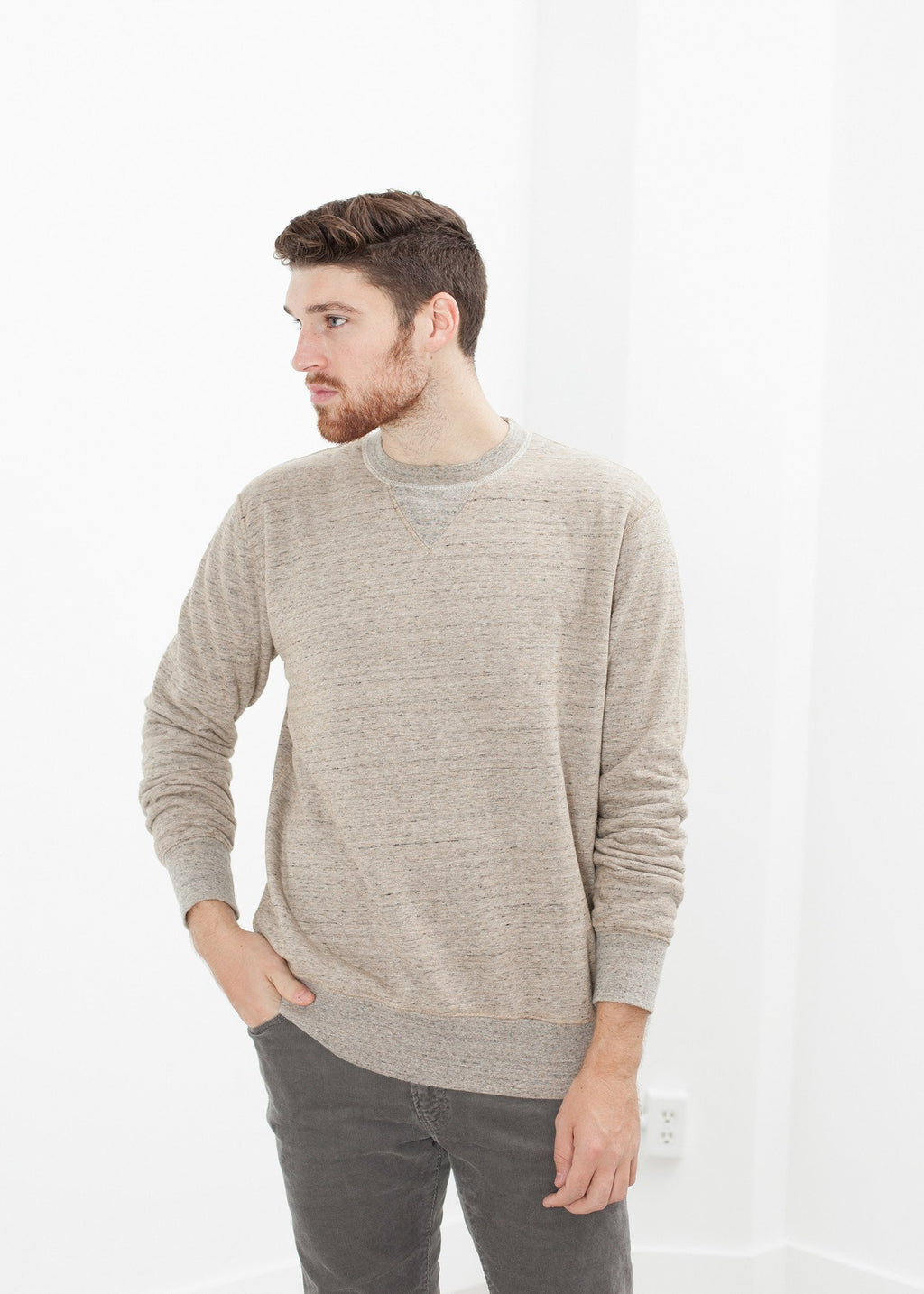 Jeth Sweatshirt in Grey/Rust - DrakeJack