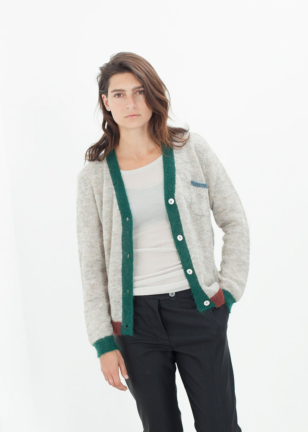 Deskle Cardigan in Heather - DrakeJack
