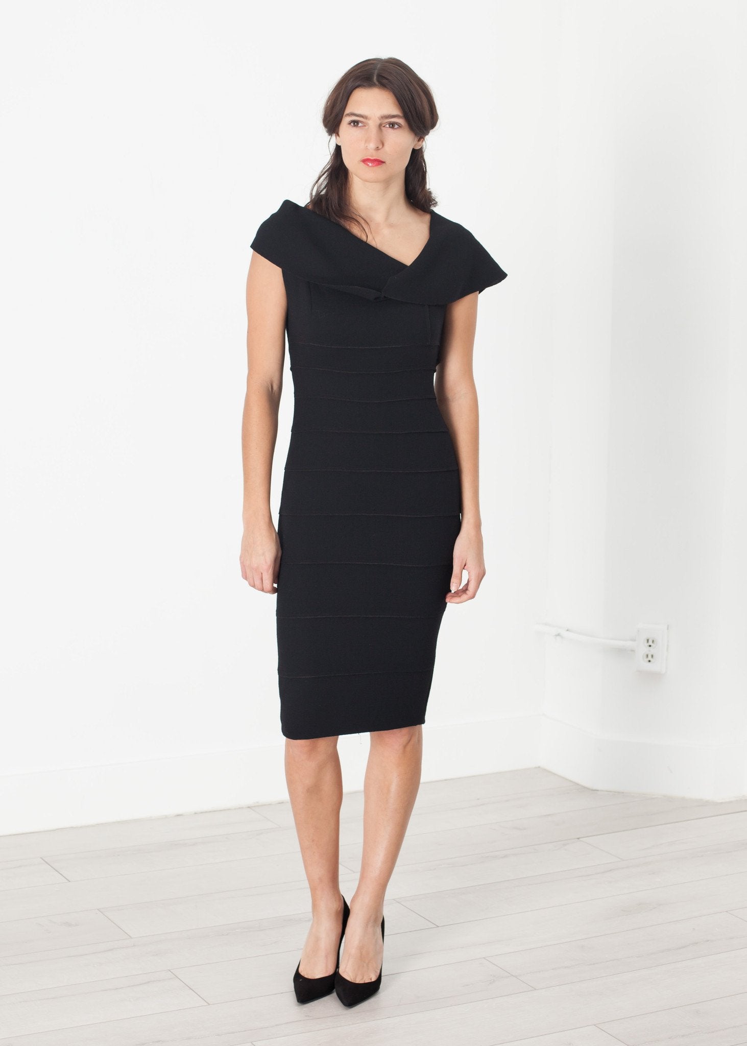 Asymmetric Dress in Black - DrakeJack