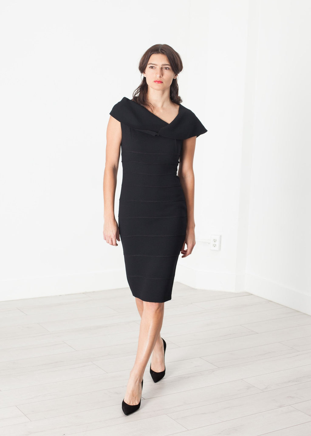 Asymmetric Dress in Black - DrakeJack