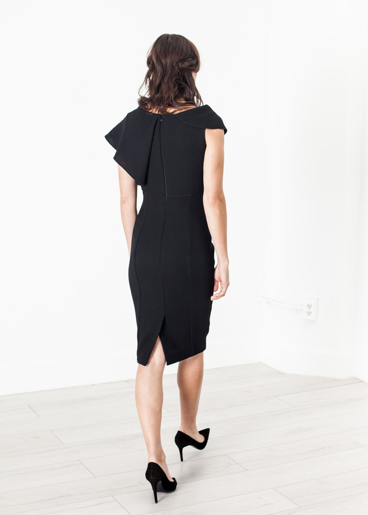 Asymmetric Dress in Black - DrakeJack