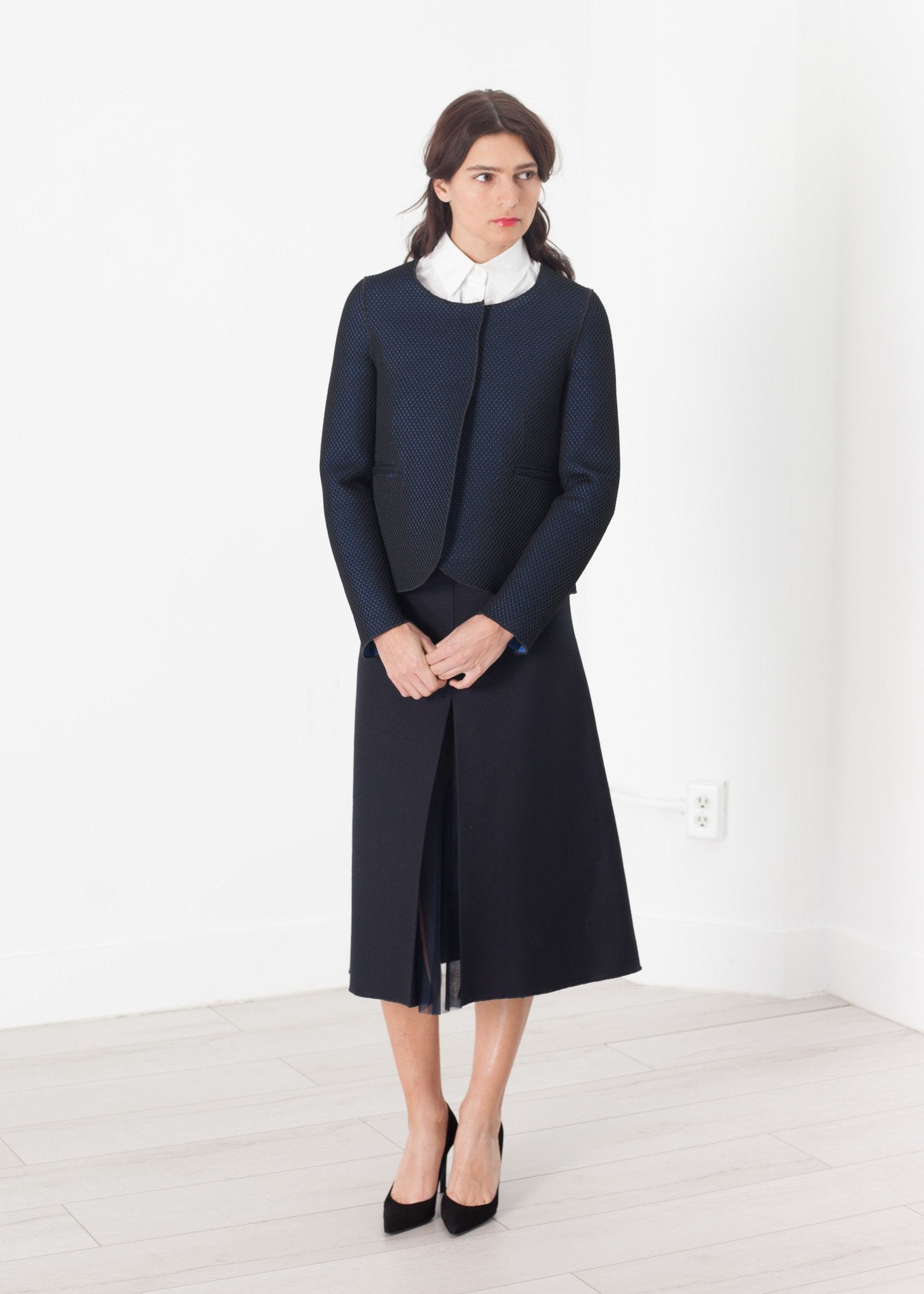 Weave Jacket in Black/Blue - DrakeJack