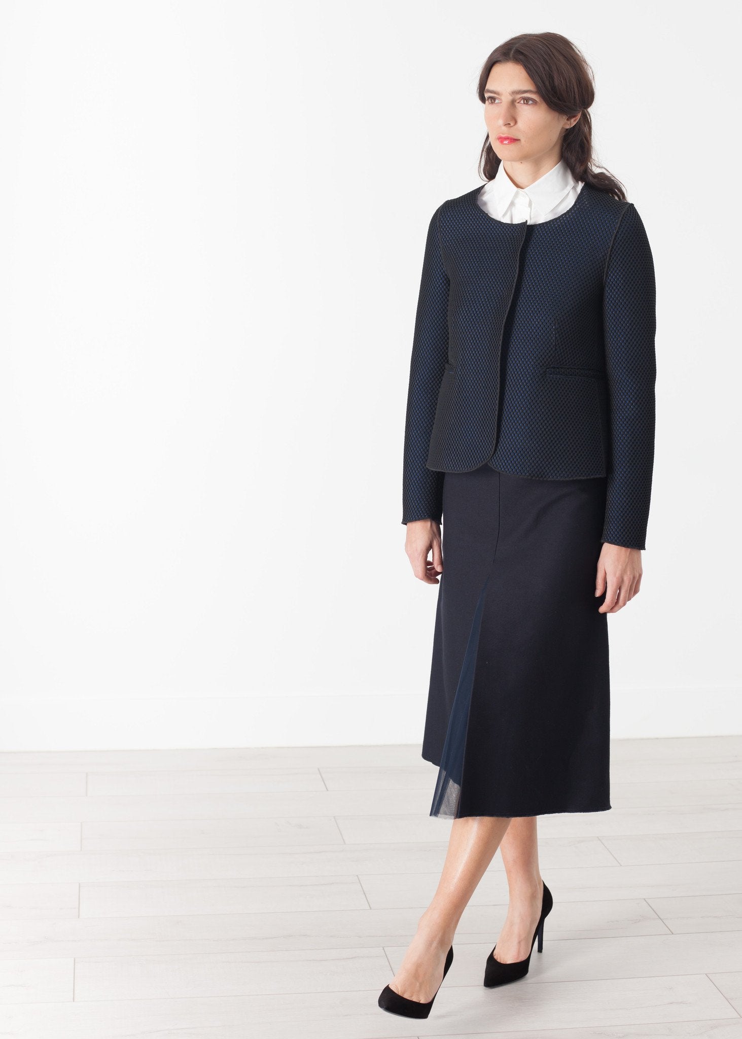 Weave Jacket in Black/Blue - DrakeJack