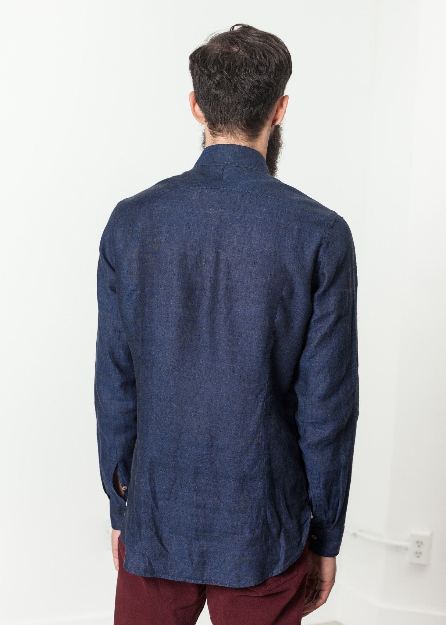 Button Up Shirt in Navy - DrakeJack