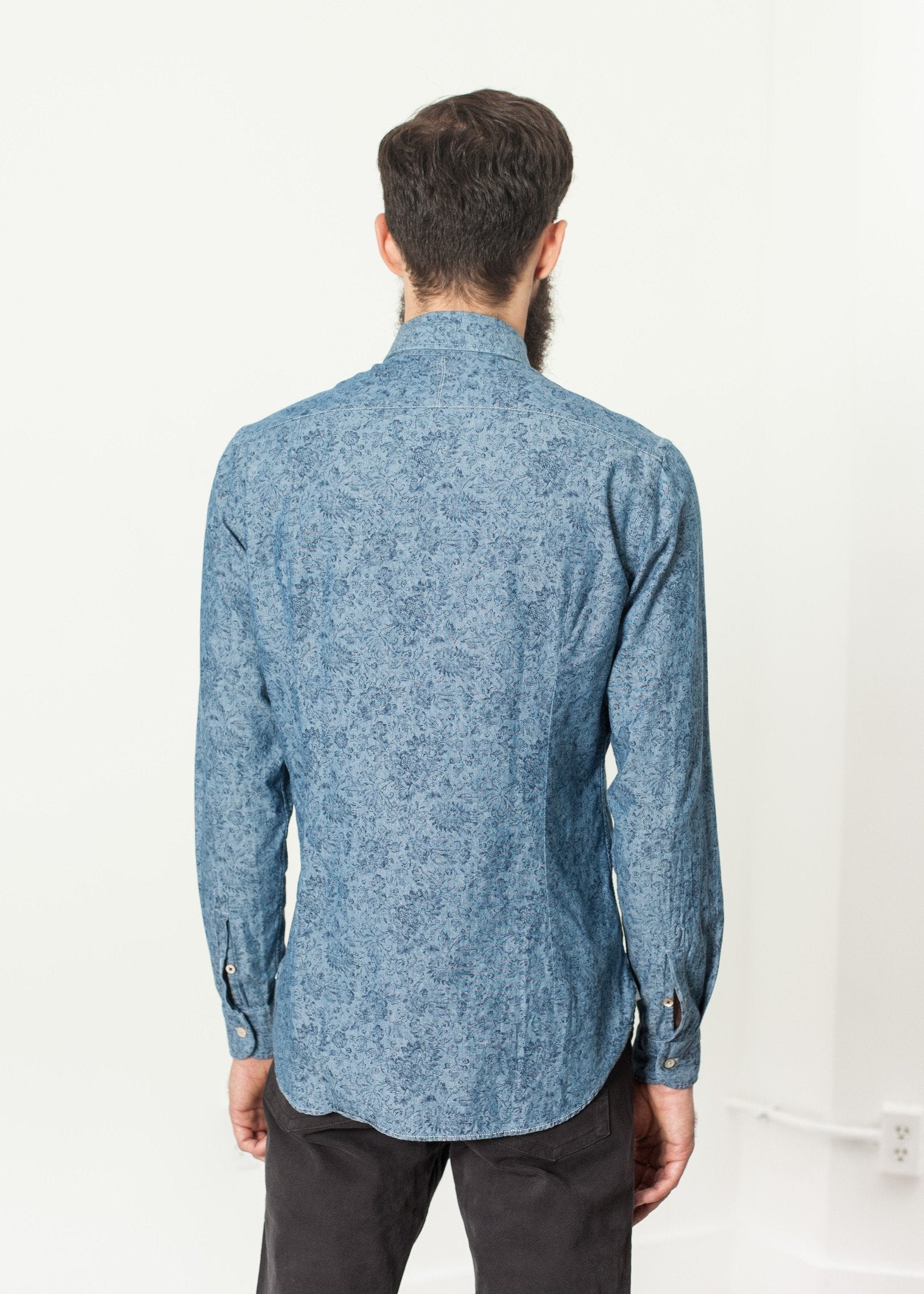Floral Button-Up in Blue - DrakeJack