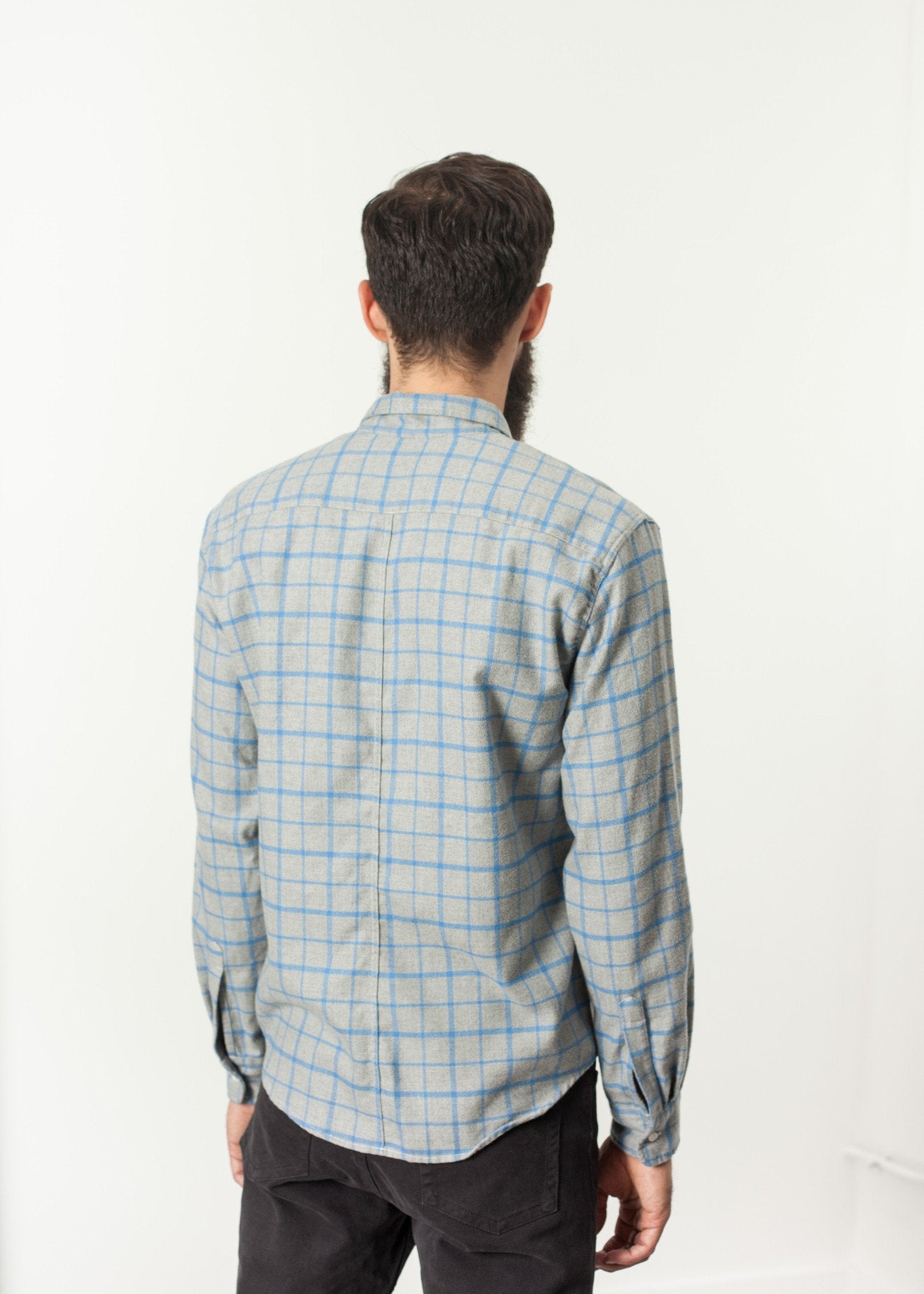 Paul Shirt in Grey Flannel - DrakeJack