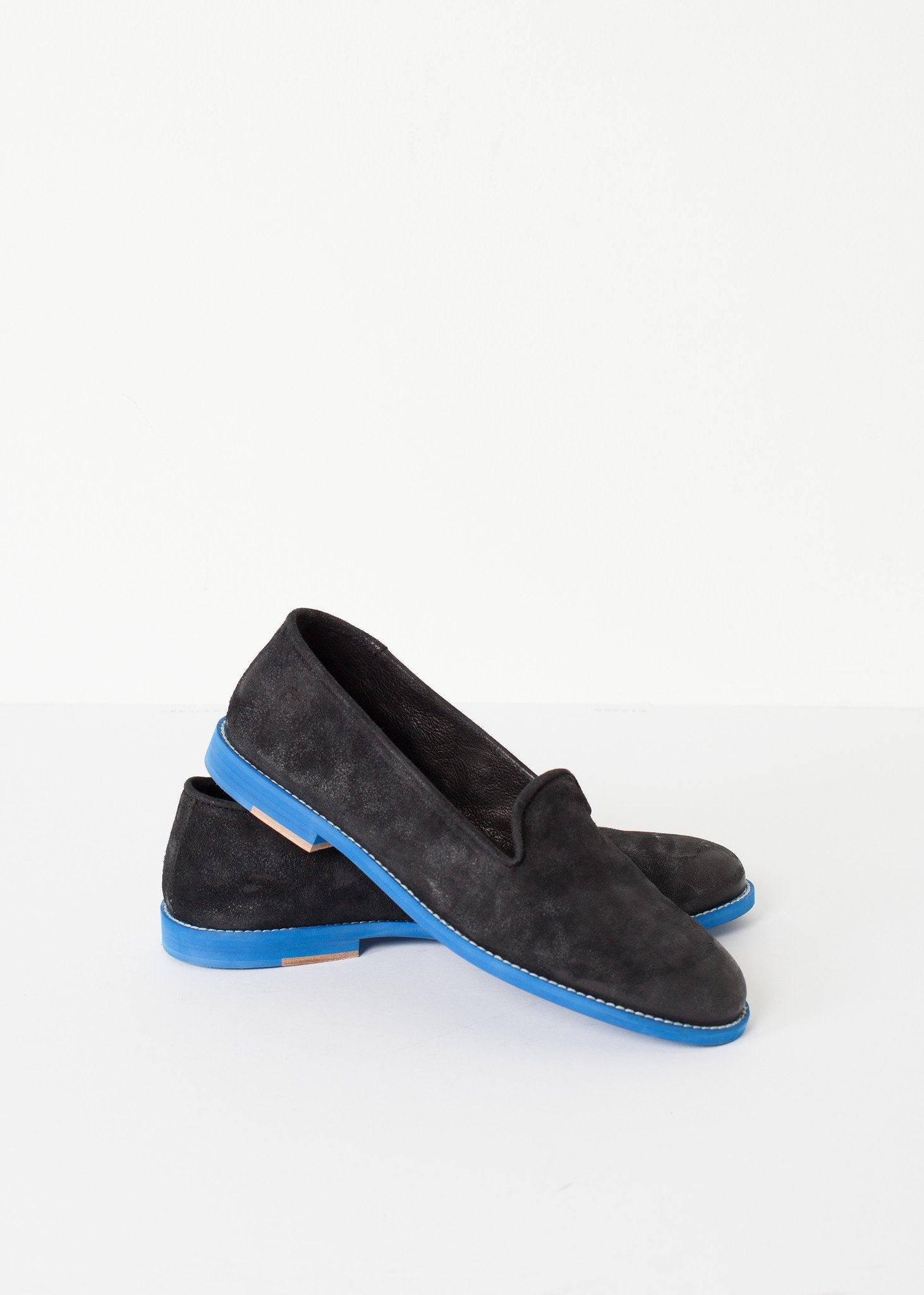 Suede Loafers - Black/Blue - DrakeJack