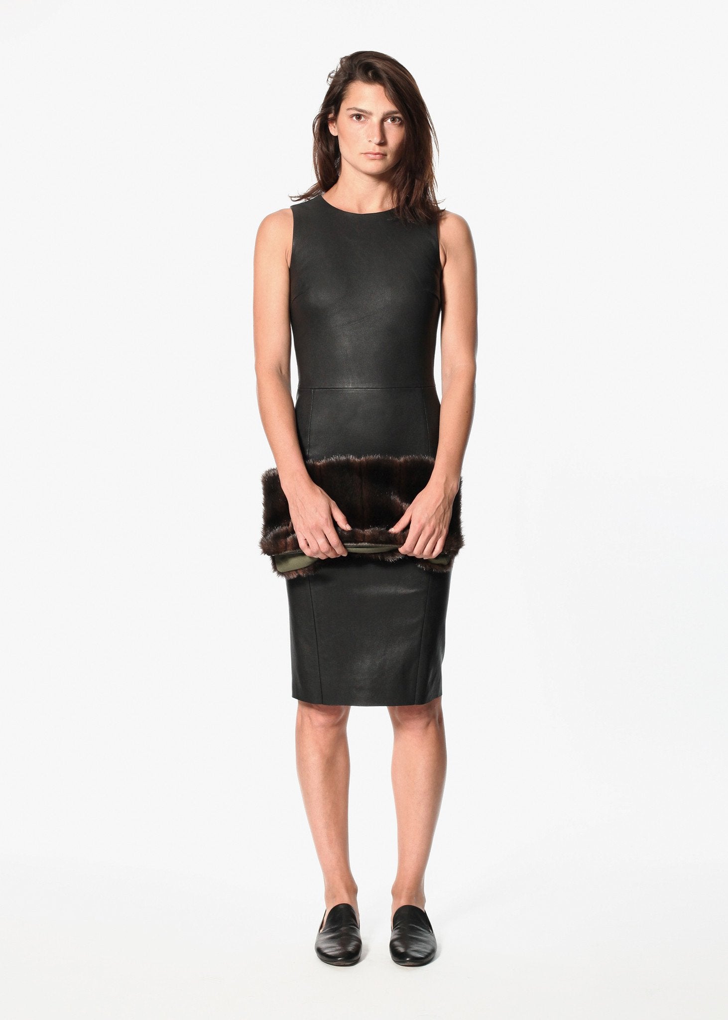 Iranta Leather Dress in Black - DrakeJack