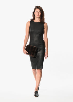 Iranta Leather Dress in Black - DrakeJack