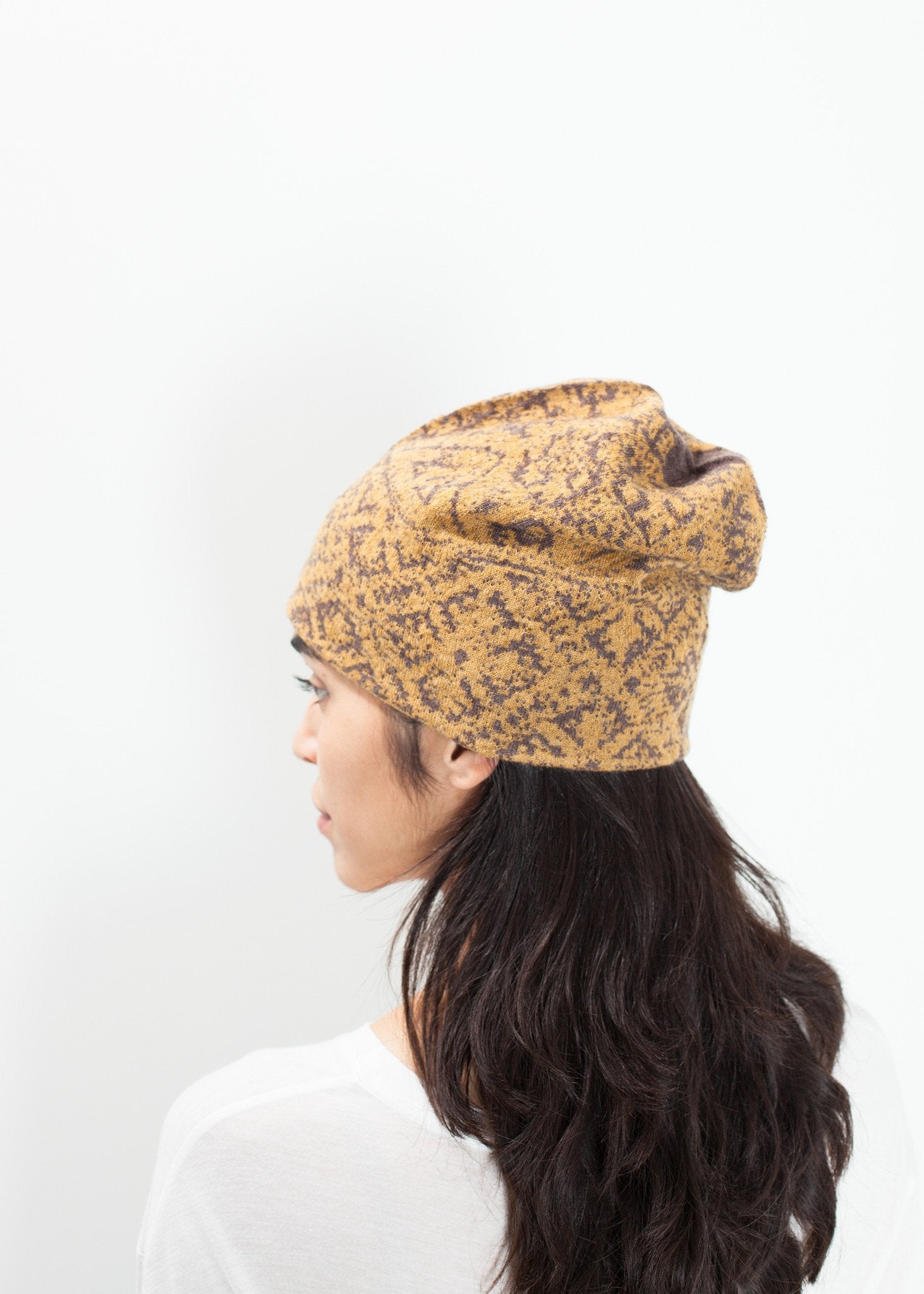 Reversible Beanie in Amber - DrakeJack
