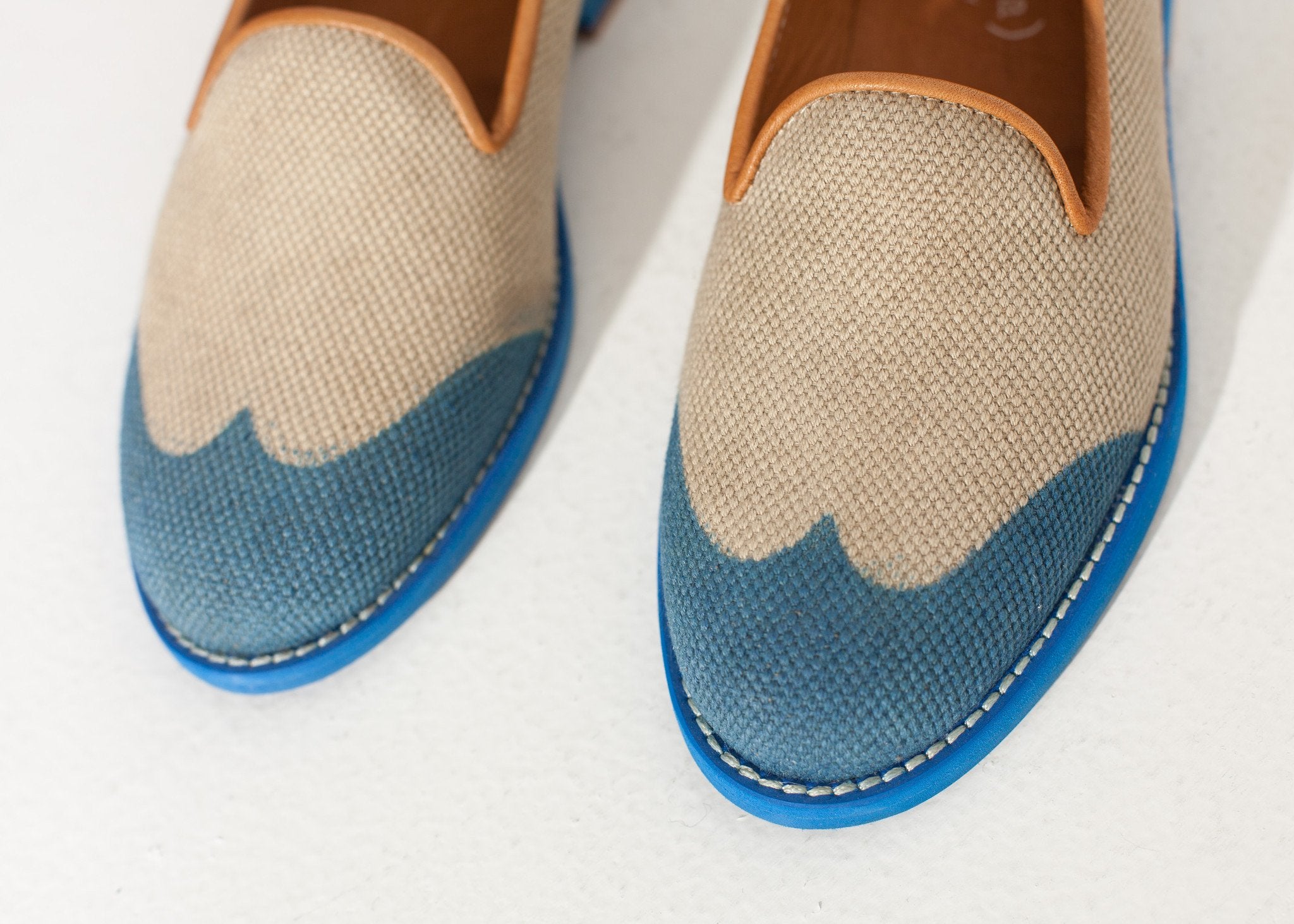 Wingtip Loafer in Blue - DrakeJack