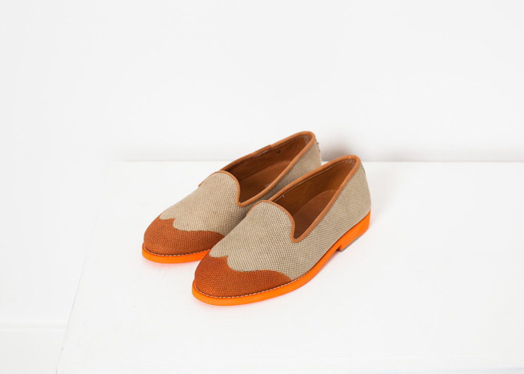 Wingtip Loafer in Orange - DrakeJack