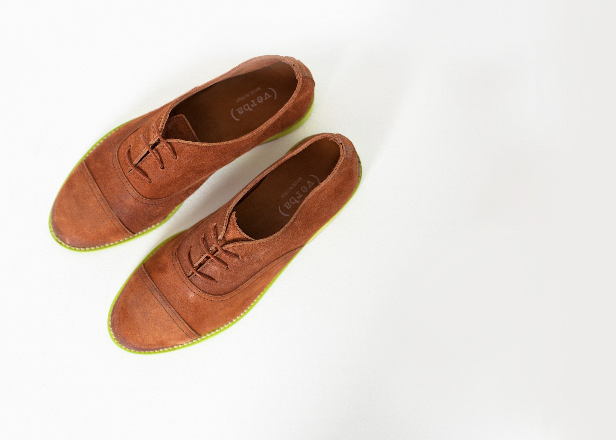 Suede Oxford in Natural/Lime - DrakeJack